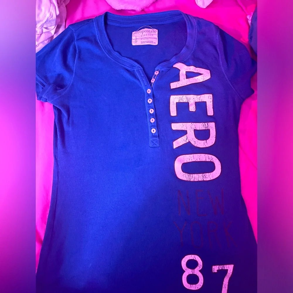Blue Aeropostale shirt - Picture 1 of 3